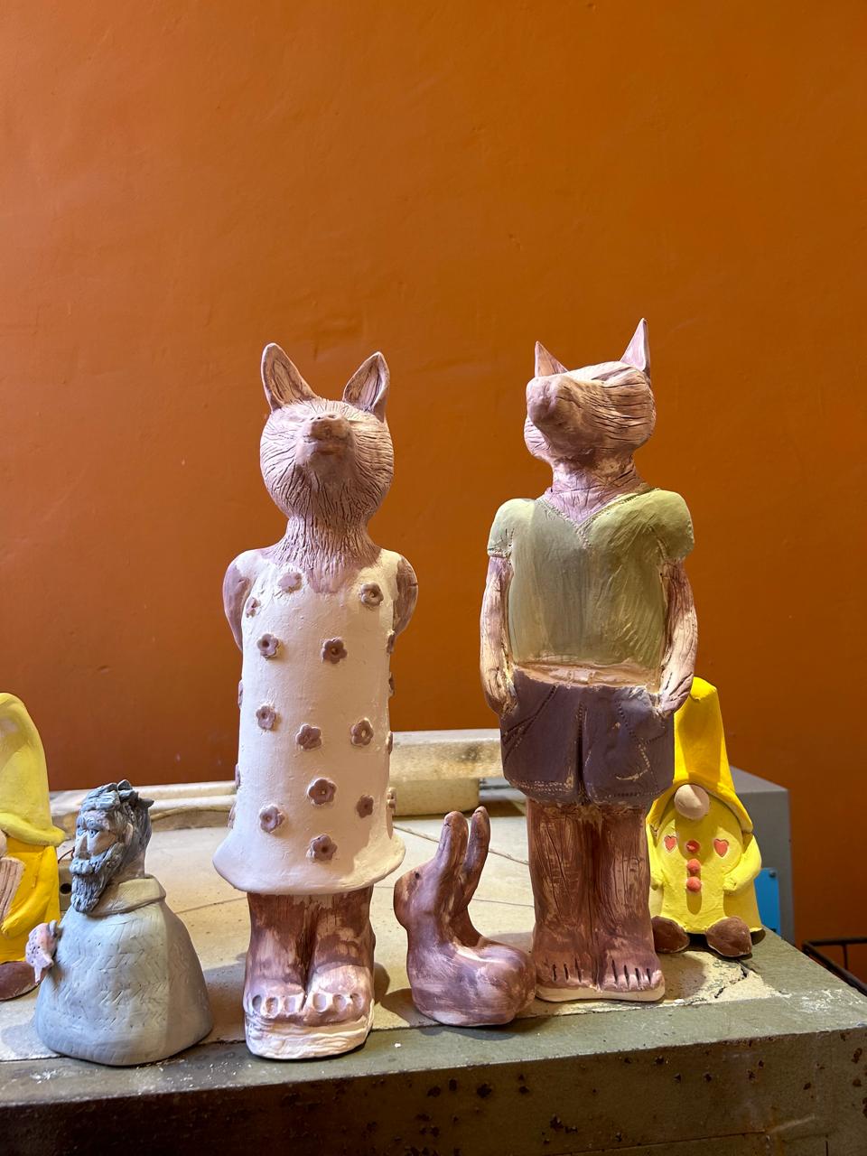 PAINTED AND UNGLAZED